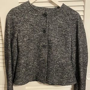 Ann Taylor Black and White Peplum jacket